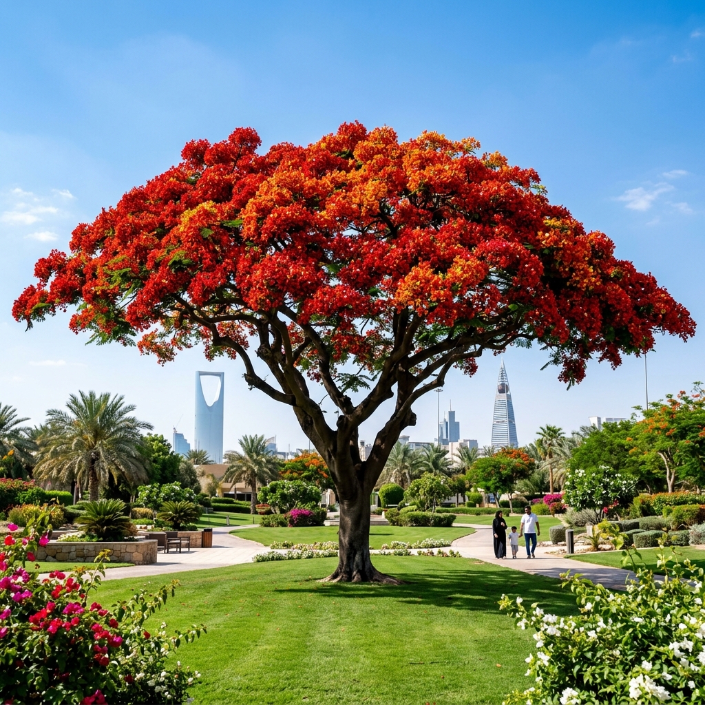 شجرة بوانسيانا / بونسوانا — Royal Poinciana